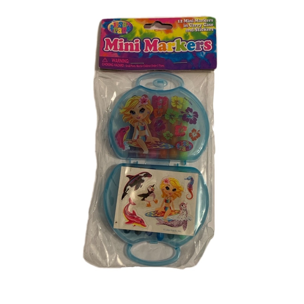 Lisa Frank Mini Markers Sticker Set Candy Girl Vintage Sealed 1996